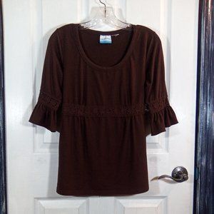 Chocolate Brown Maternity Shirt